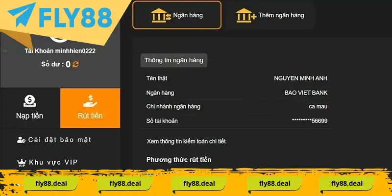 Các bước rút tiền được đánh giá đơn giản và cực kỳ tiện lợi